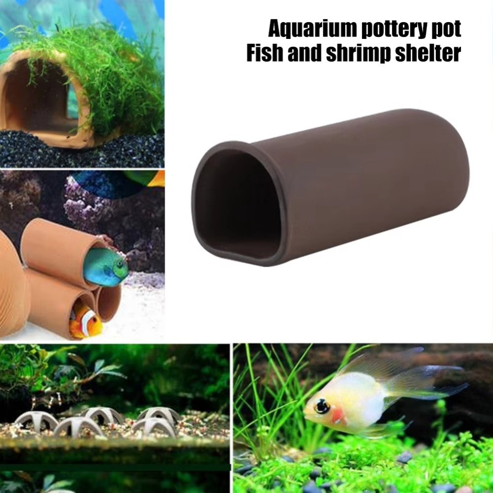 Hide Cave Ceramic - Rumah Keramik untuk Ikan Akuarium, Tempat