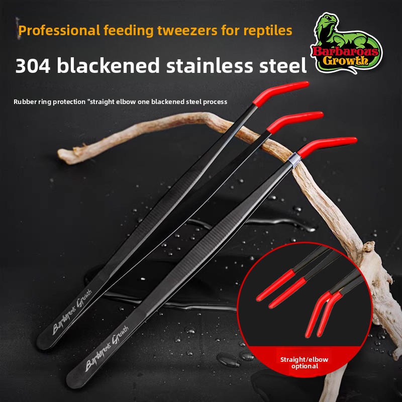 Feeding Tong Stainless - Penjepit Makanan Reptil & Pembersih Limbah