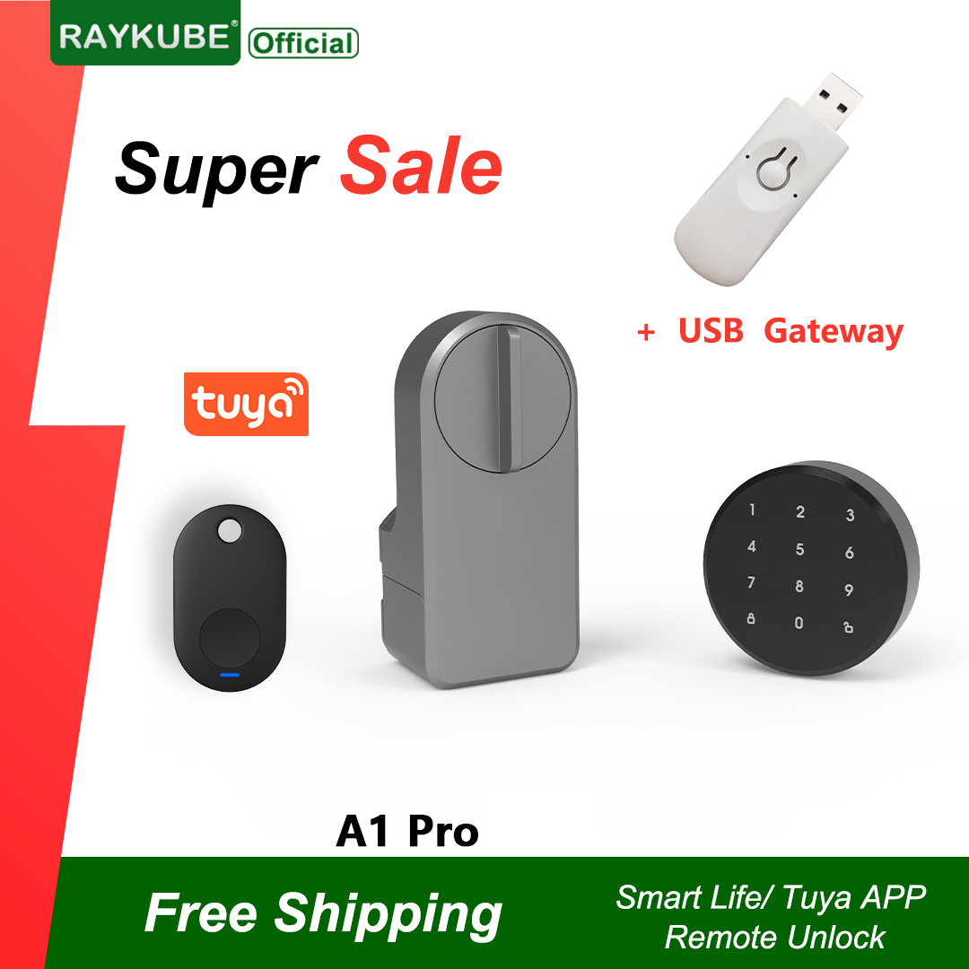Glass Door Hinge - RAYKUBE A1 Pro Tuya BEL Set