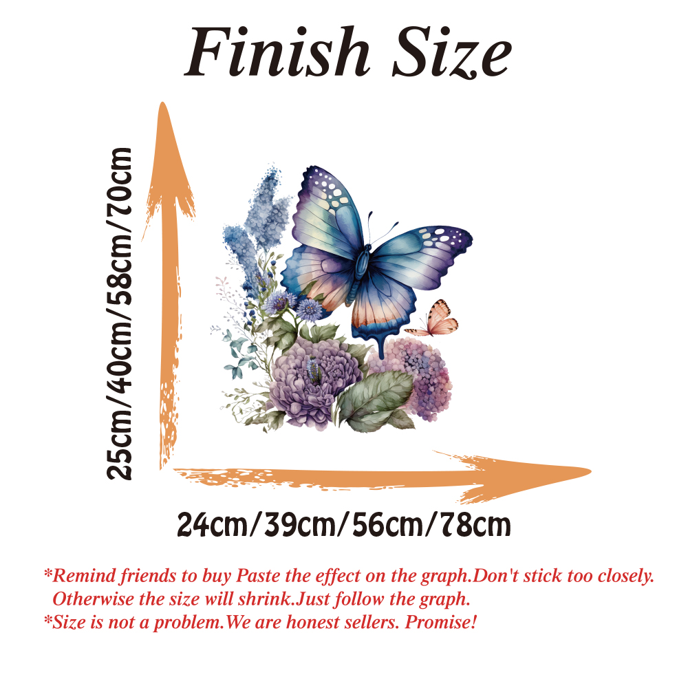 Stiker Dinding Bunga Kupu-kupu - Pvc Panel Background ulasan dan harga