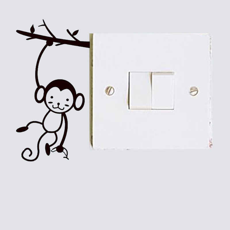 Hitam Lucu Monyet Gantung Poho - Pvc Panel Background ulasan dan harga