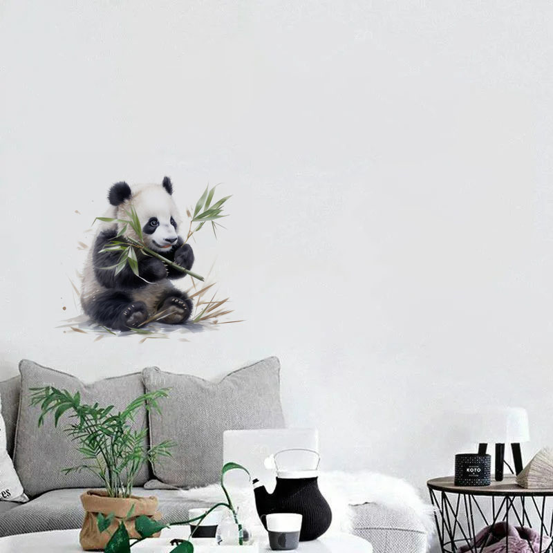 C76 #   Stiker Dinding Panda C - Pvc Panel Background ulasan dan harga
